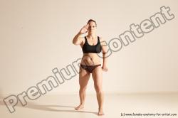 Underwear Martial art Woman White Moving poses Average long colored Dynamic poses Academic